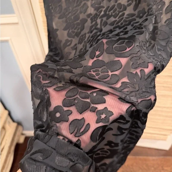 Evan Picone Black Floral Lace Chemise Dress - Picture 8 of 8